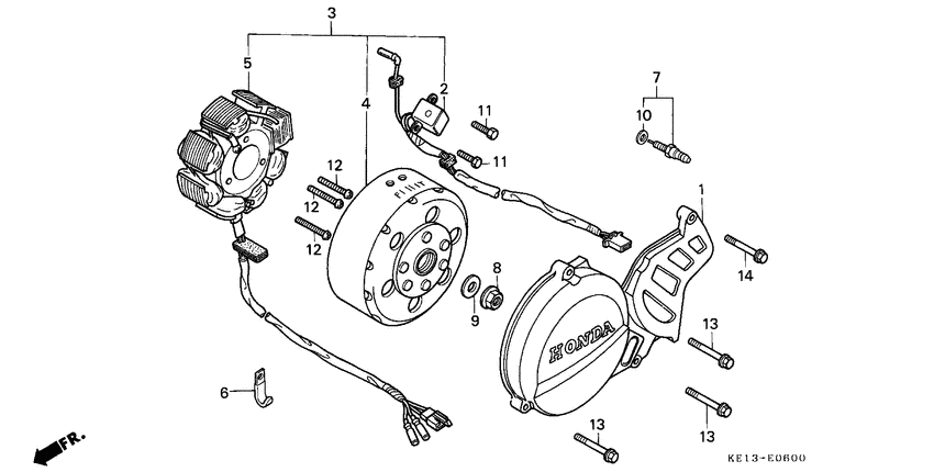 Left crankcase cover/ generator