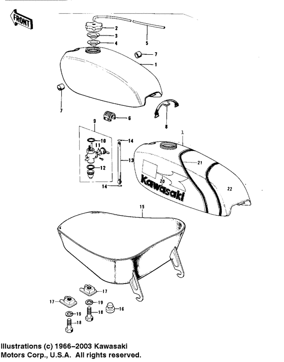 Fuel tank/seat