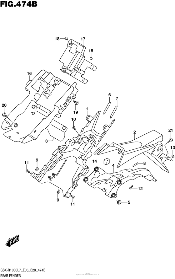 Rear Fender (Gsx-R1000L7 E28)