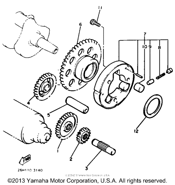 XVZ12DN Муфта стартера