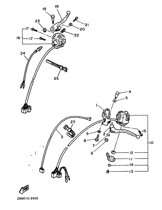 Handle switch. lever