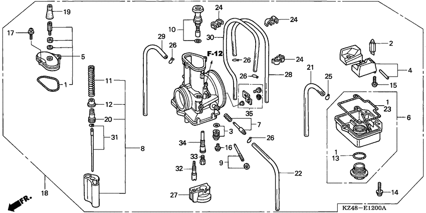 CR125R Carburetor assy