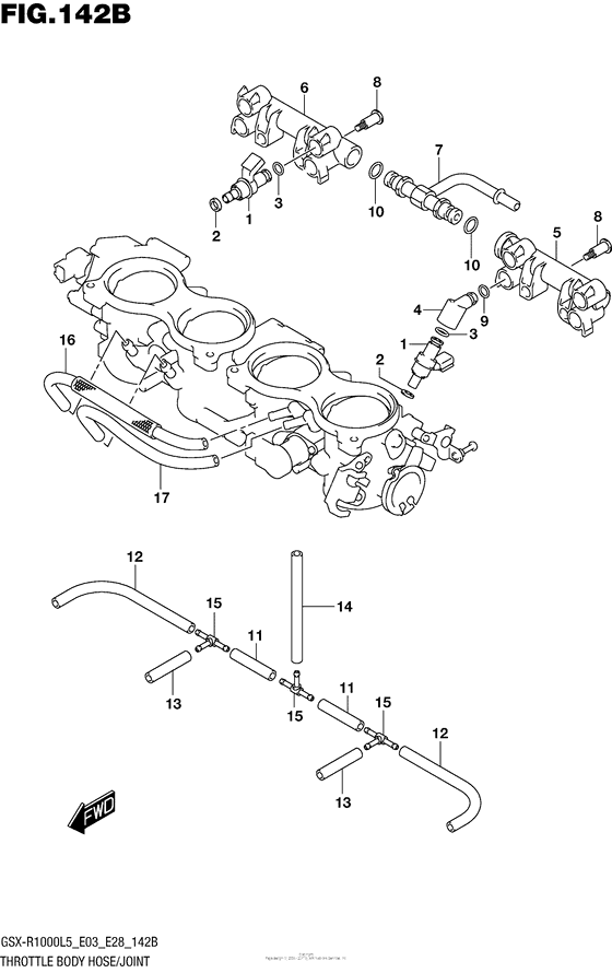 Throttle Body Hose/joint (Gsx-R1000L5 E28)