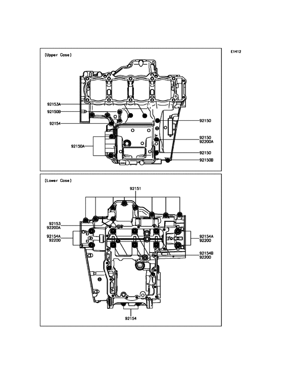 ZX1000 Болты крепления картера