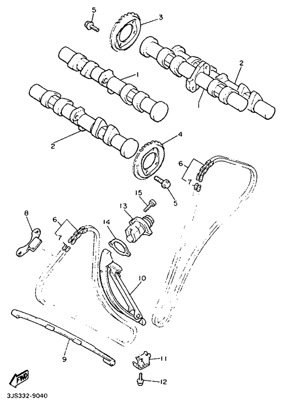 XVZ13TD Camshaft. chain
