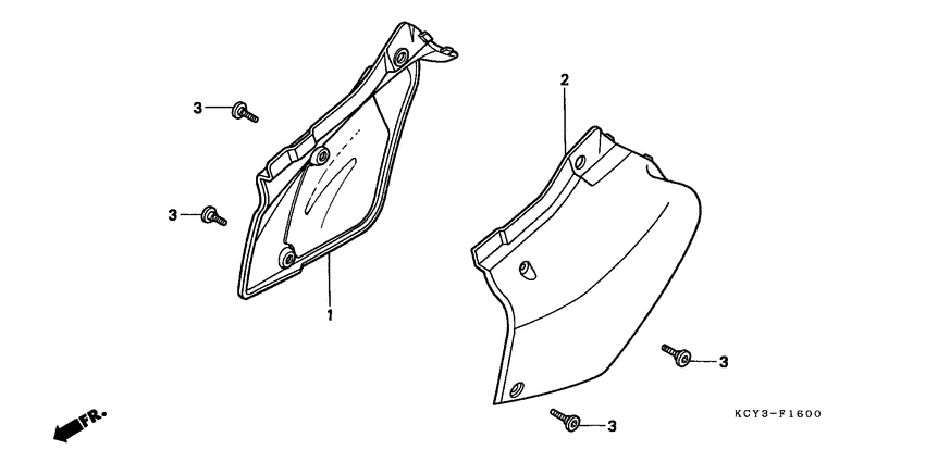 XR400R Боковая крышка