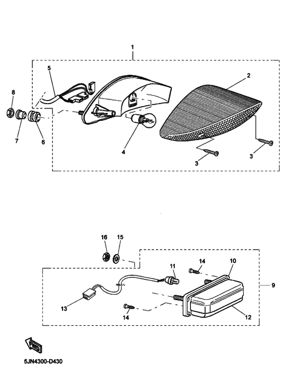 Taillight unit ass`y