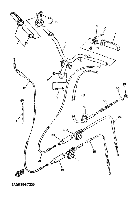 Steering handle. cable