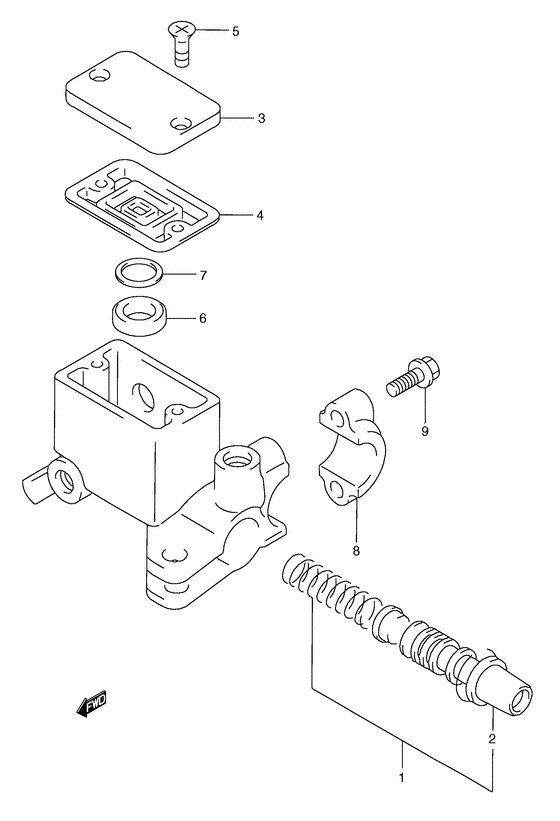 AN250 Задний тормозной цилиндр