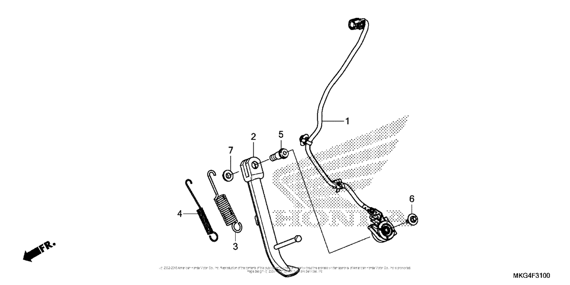 CMX500 (ABS) Подножка