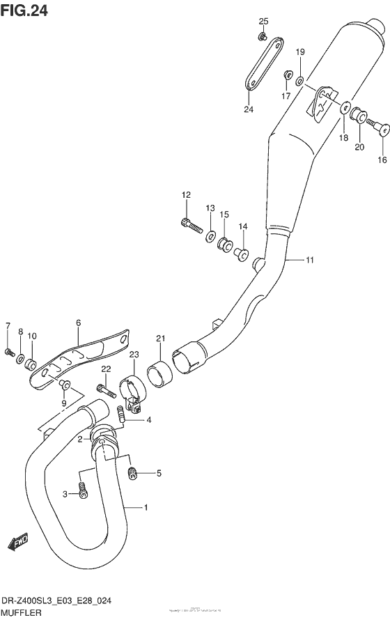 Muffler (Dr-Z400Sl3 E33)