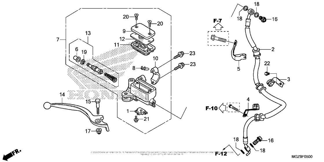 Front Brake Master Cylinder (Std)
