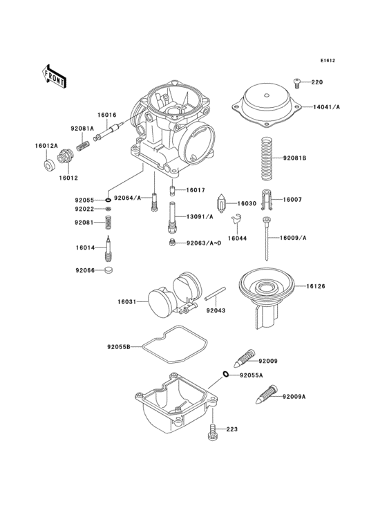 ZG1200 Carburetor parts(1 / 2)