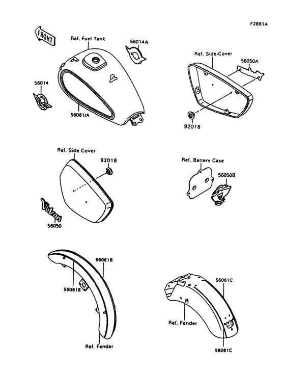 VN1500 Decals(blue / silver)(vn1500-a10)