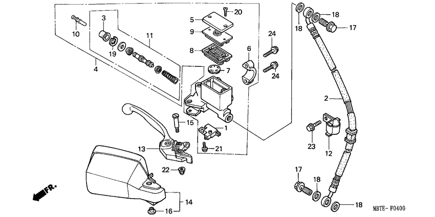 Fr. brake master cylinder