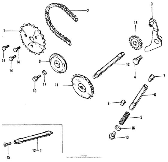 Cam chain + cam chain tensioner