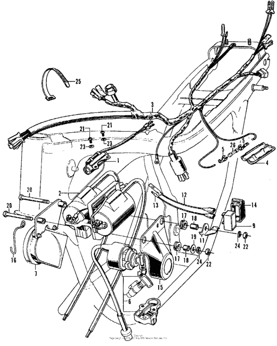 Wire harness + ignition coil + switch