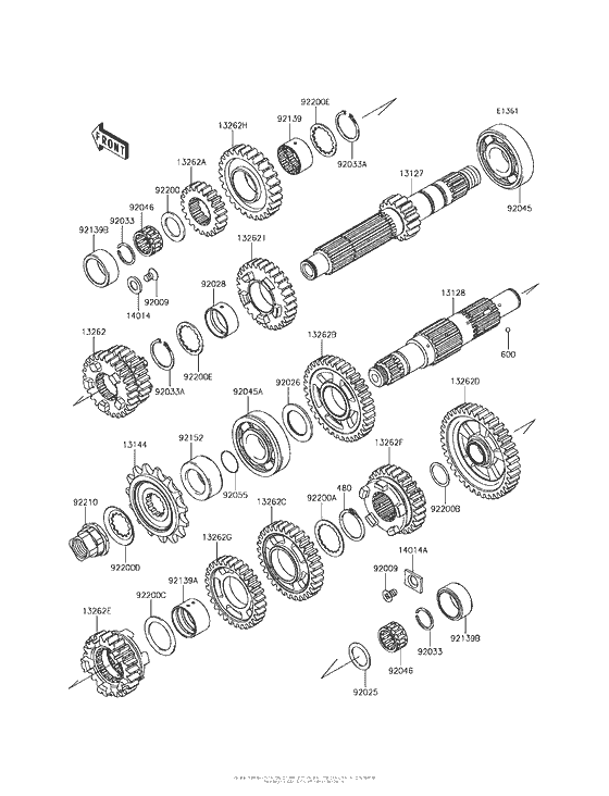 KLE650 Трансмиссия