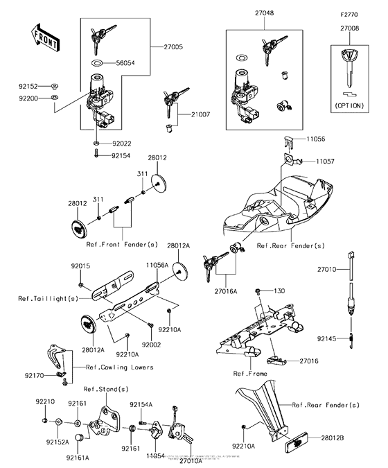 KLZ1000 Замок зажигания