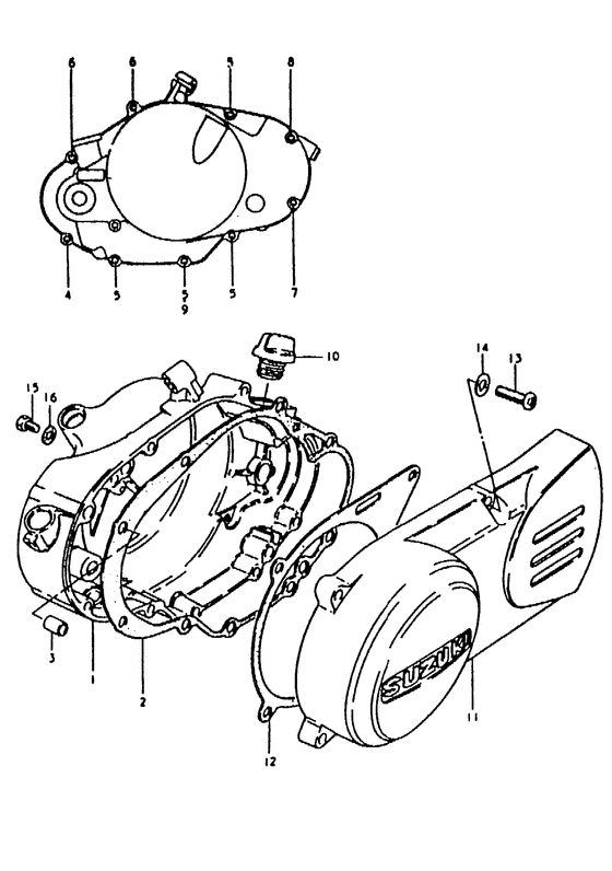 Crankcase cover ass`y  (v