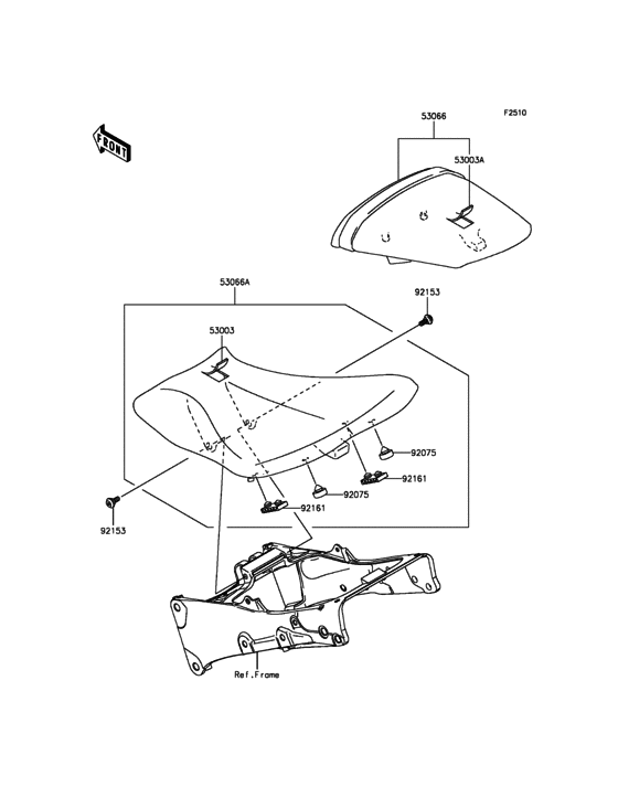 ZX636 Сиденье