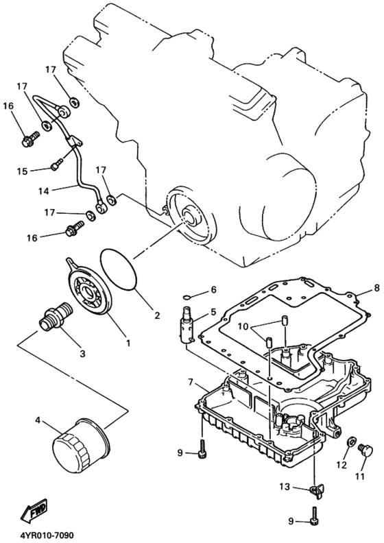FZ400 Oil coolerkit