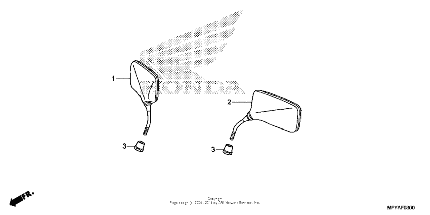 VT1300CS (ABS) Зеркало
