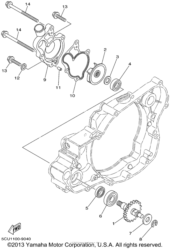 YZ250P Водяной насос