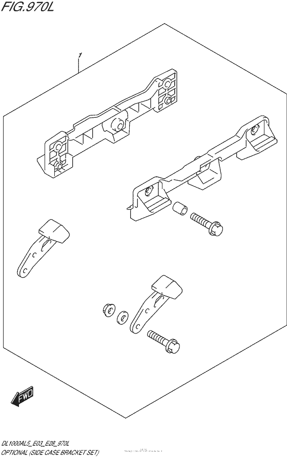 DL1000 (ABS) Optional (Side Case Bracket Set)