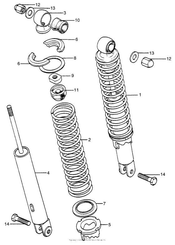 Cl350k5 rear shock absorber