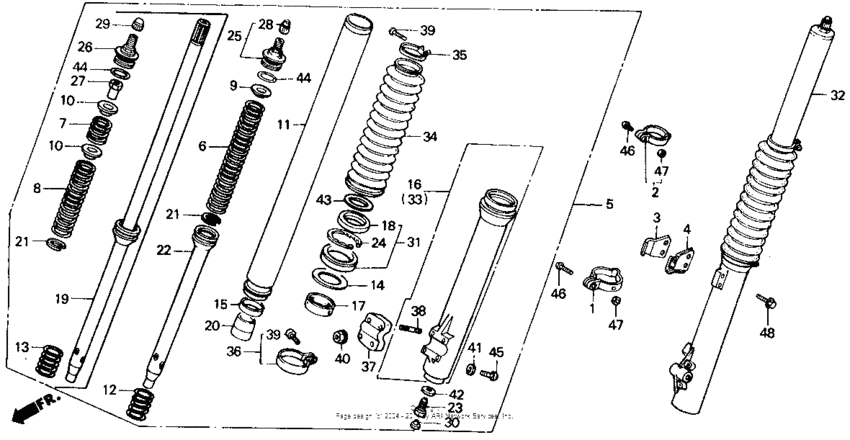 Front fork 86-91