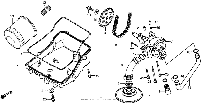 Oil filter + oil pan + oil pump