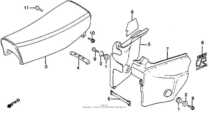 Seat + side cover 79
