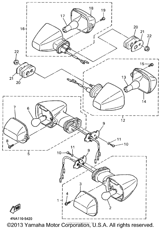 YZF600RK Поворотники