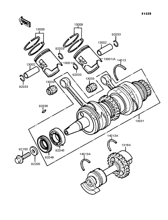 Crankshaft/piston