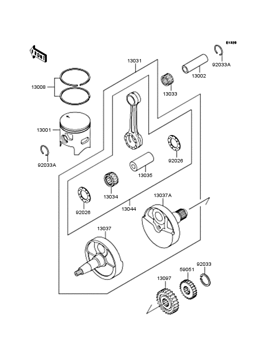 Crankshaft/piston