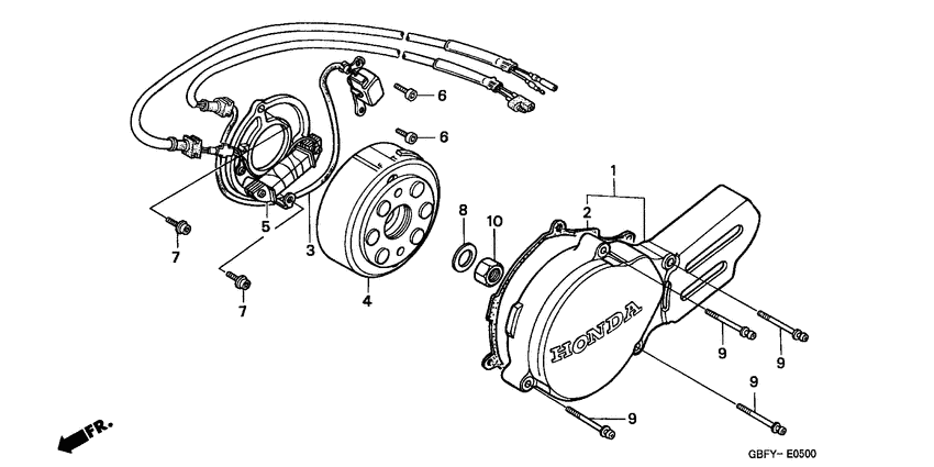 Left crankcase cover/ generator