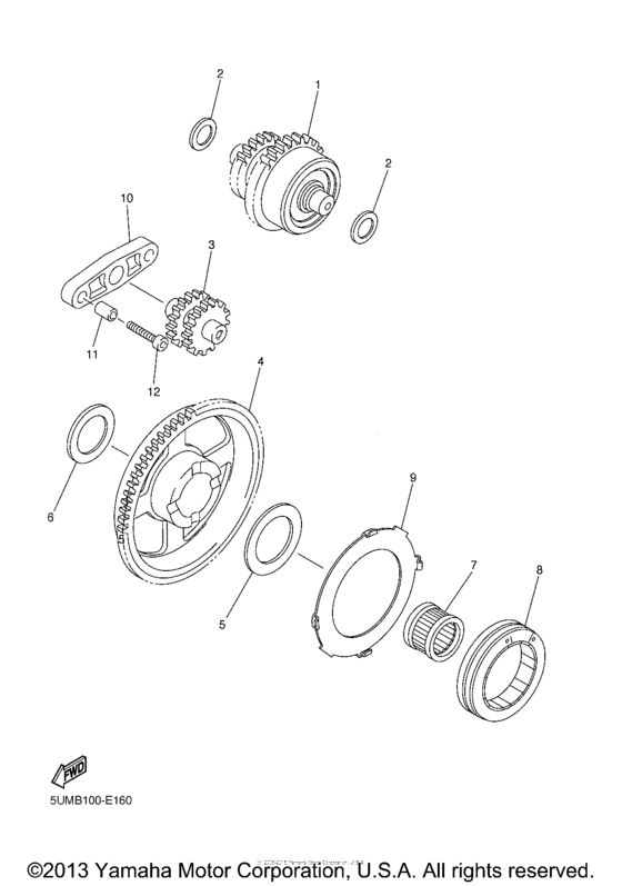 WR250F Муфта стартера