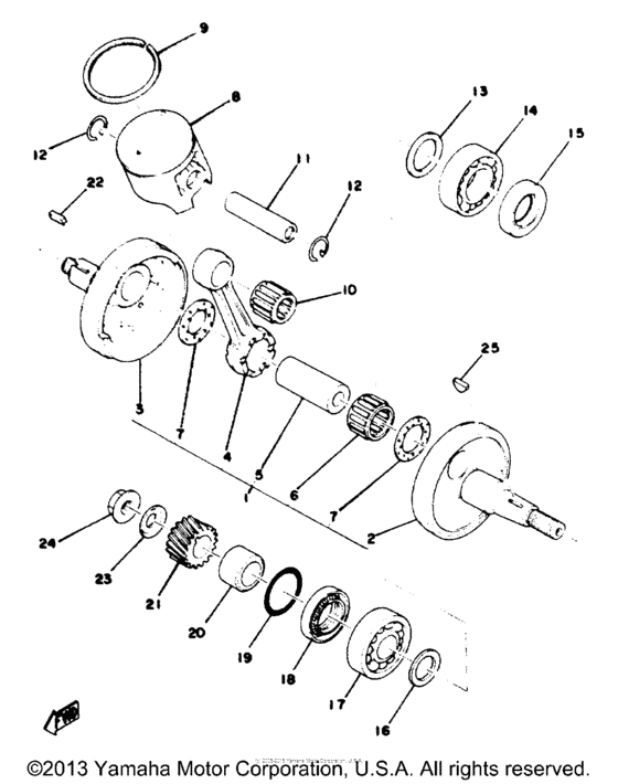 Crank piston