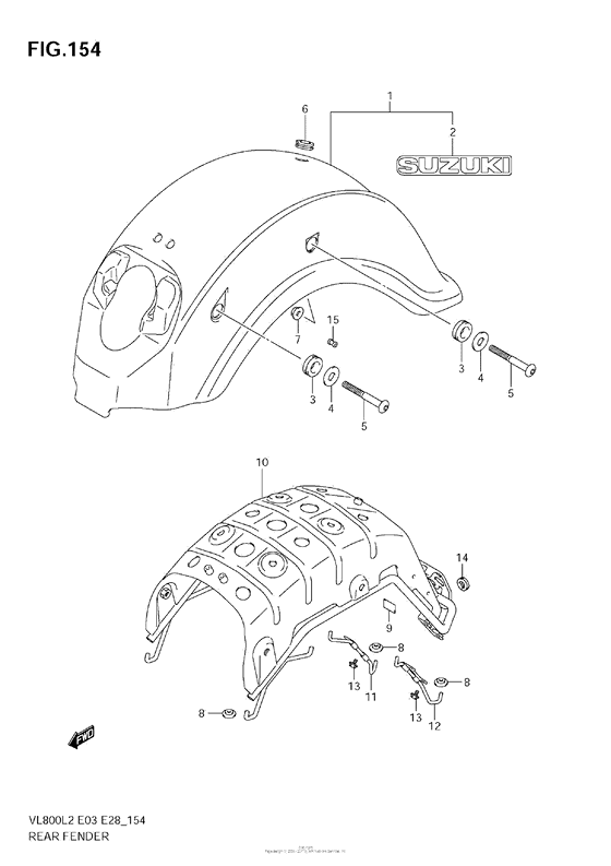 VZ800 Rear Fender (Vl800  E28)