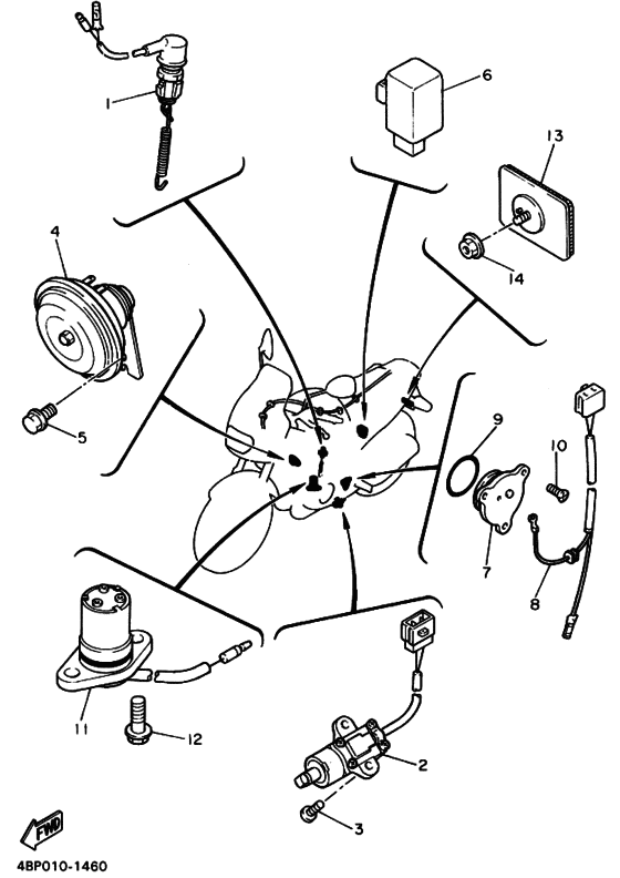 XJ600S Электрические детали