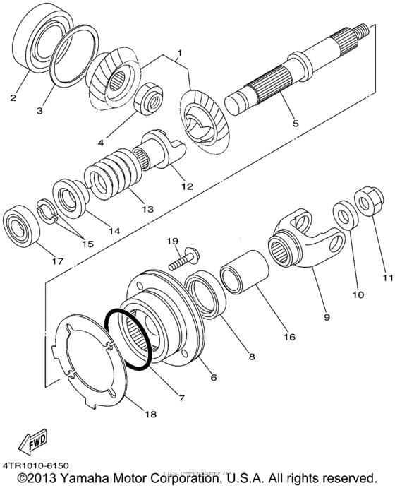 XVS650 Промежуточный ведущий вал
