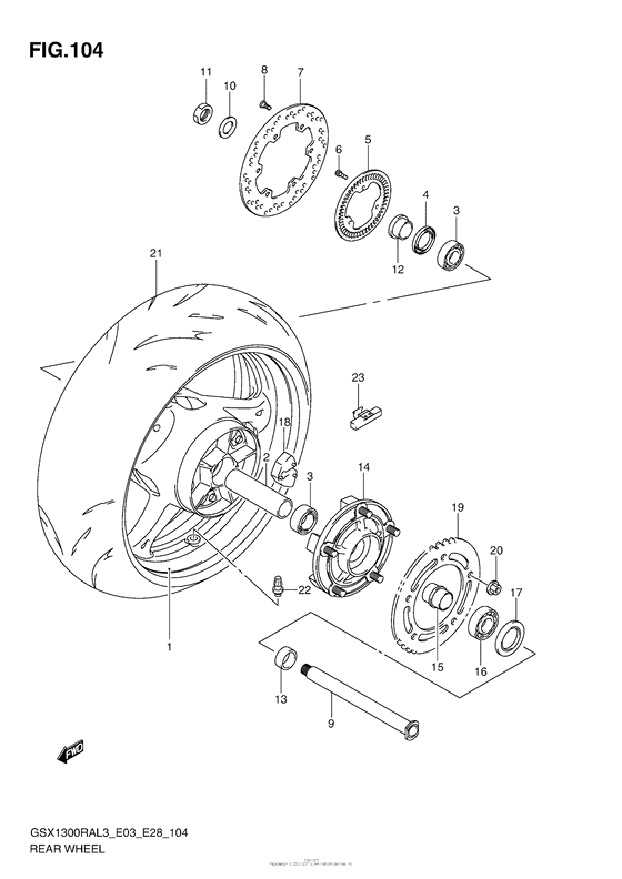 Rear Wheel (Gsx1300Ral3 E03)