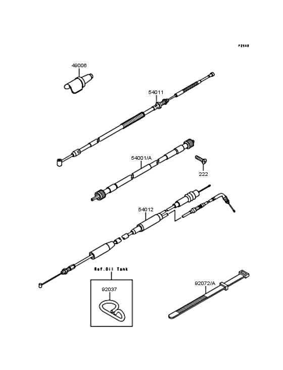 KDX125 Тросы управления