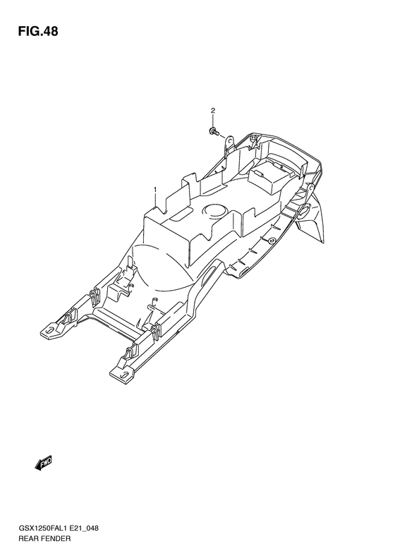 GSX1250 (ABS) Заднее крыло