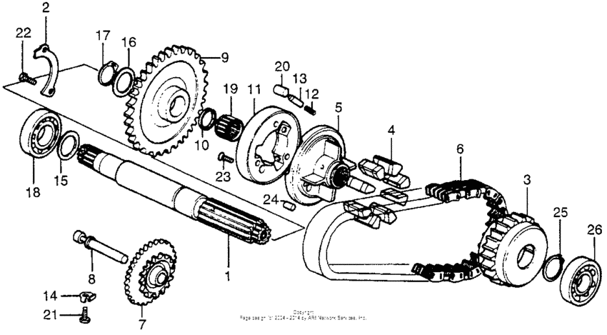 Primary shaft + chain