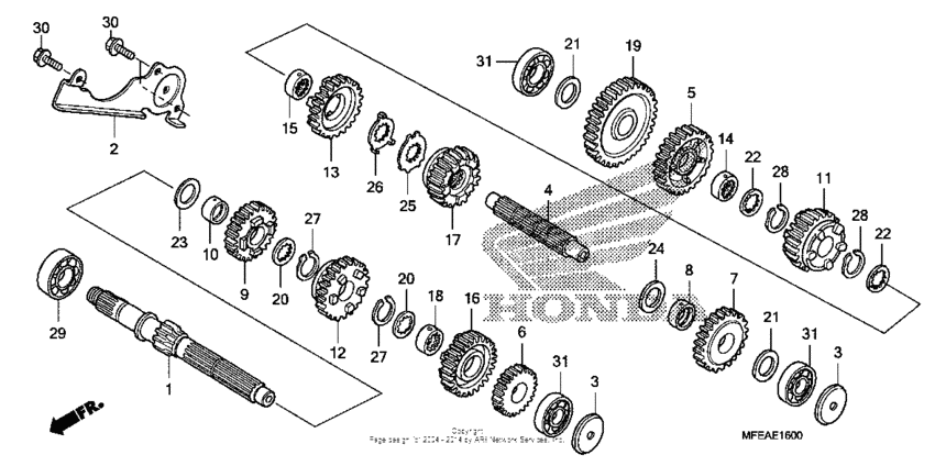 VT750C2B Трансмиссия