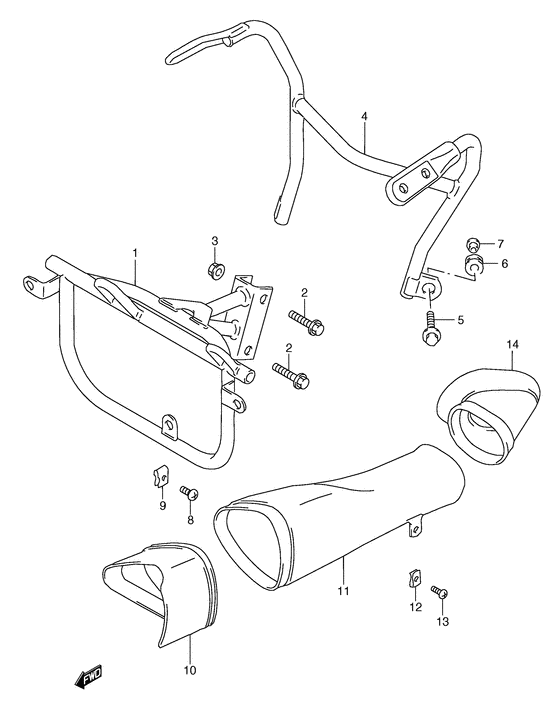 Cowling body installation parts
