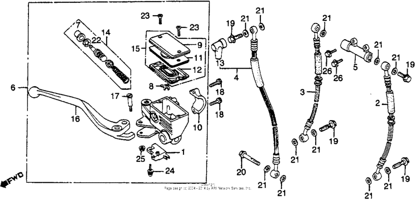 Fr. brake master cyl.