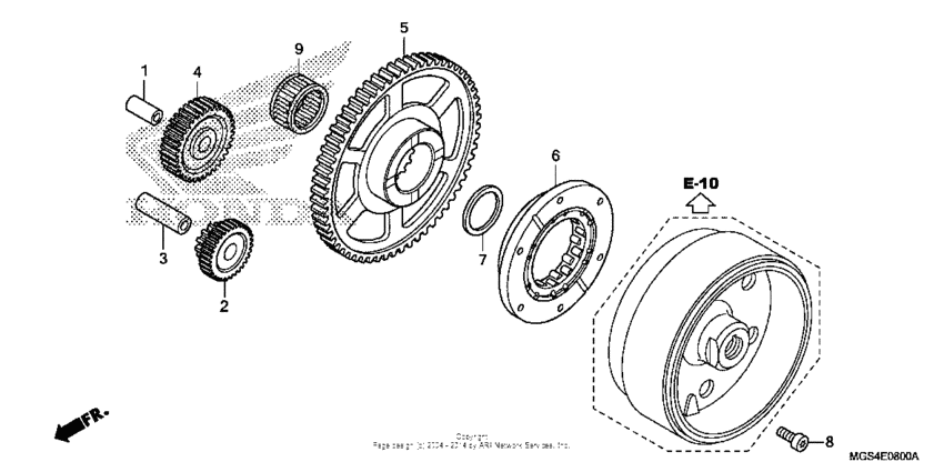 NC700X Муфта стартера